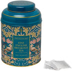 New English Teas Song Thrush & Berries Teal Tea Caddy with 240 Breakfast Teabags