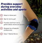Neo-G Tennis/Golf Elbow Strap - Support For Epicondylitis, Tennis/Golfers Elbow, Sprains & Repetitive Strain, Forearm Pain – Class 1 Medical Device - One Size - Blue