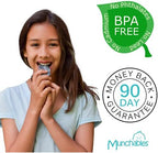 Munchables Chewable Leaf Pendant - Sensory Chew Necklace for Girls (Silver)