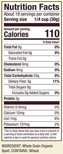 Bob's Red Mill Organic Spelt Flour, 20oz (Pack of 1) - Non GMO, Whole Grain, Vegan, Kosher