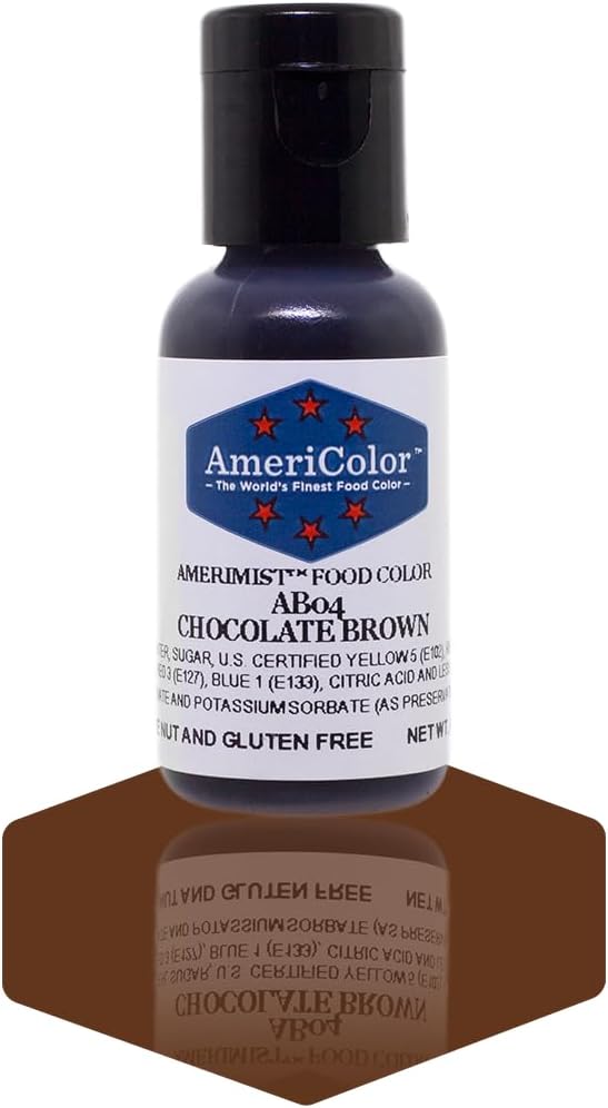 AmeriColor AmeriMist Chocolate Brown Airbrush Food Color, .65 Ounce
