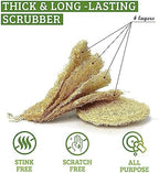 Natural Loofah Dish Sponge Pack 3 Vegetable Scrubber for Kitchen -100% Biodegradable Compostable Dishwashing Scouring Pad Zero Waste Plastic Free Eco Friendly Sustainable