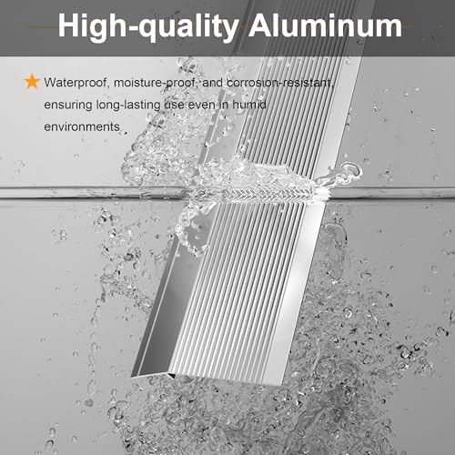 36” Aluminum Floor Transition Threshold Strip, Bridge The Height Gap Between 0.7 to 1.6 inches for Doorway Ramp Tiles Laminate Planks (Brown, 35.4“x4”)