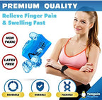 Finger Ice Pack, Finger and Toe Cold Gel Reusable Cryotherapy Compression Sleeve for Injuries, Arthritis, Tendonitis, Gout, or Sprains, No-Toxins and Latex Free.