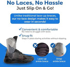 Adjustable Ankle Brace for Men & Women – Support for Sprained Ankle, Mild Sprains, Achilles & Sports | Lightweight Ankle Stabilizer for Injury Recovery & Active Lifestyles