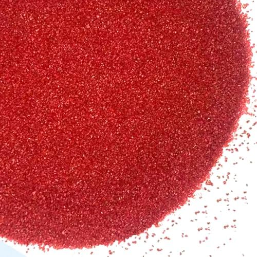 PhilaeEC Red Sanding Sugar Edible Sparkling Crystals for Baking Cake Decoration Cookie Ice Cream Cupcake Toppers Wedding Party Valentines Halloween Christmas Supplies 5oz