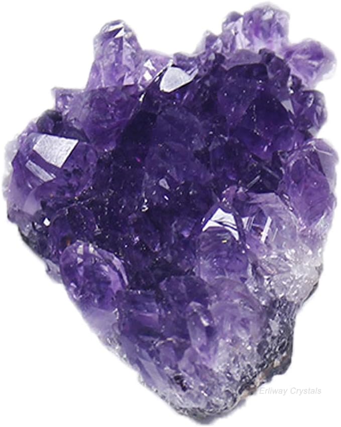 Erliway Natural Amethyst Crystal Cluster, 1.5''-2.4'' Amethyst Quartz February Birthstone, Raw Crystals and Healing Stones for Birthday Gift Reiki Healing Meditation Home Decor (0.11-0.13 lb)