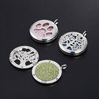 10pcs Mixed Aroma Diffuser Charms Stainless Steel Tone Perfume Essential Oil Diffuser Necklace Pendant Locket Jewelry (Style 5)