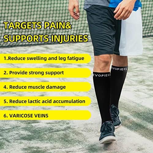 20-30mmHg 1 Pair Calf Compression Sleeve Men and Women Wide Brace for Leg Support Shin Splint Pain Relief