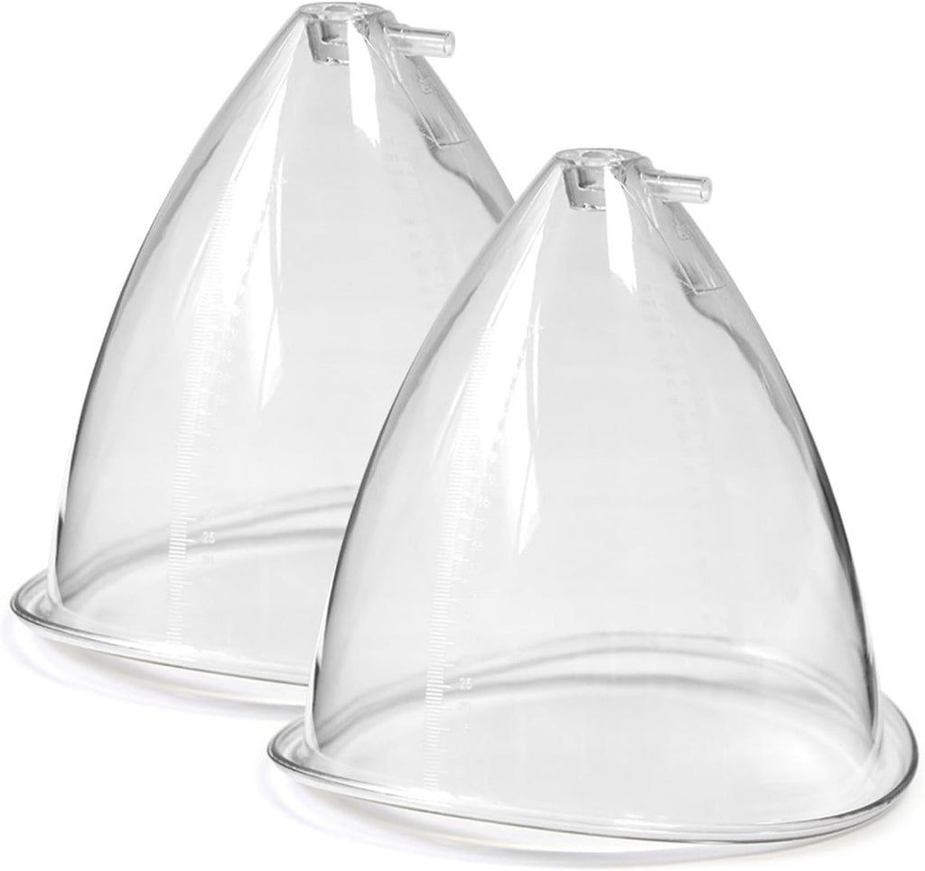 1 Pair Vacuum Cups:80,90,120,150,180,210 ML Extra-Large Butt Suction Cup Vacuum Therapy Cupping Machine Accessories for Buttocks Bigger and Breast Lifting (Y-Hose Not Included) (150ml)
