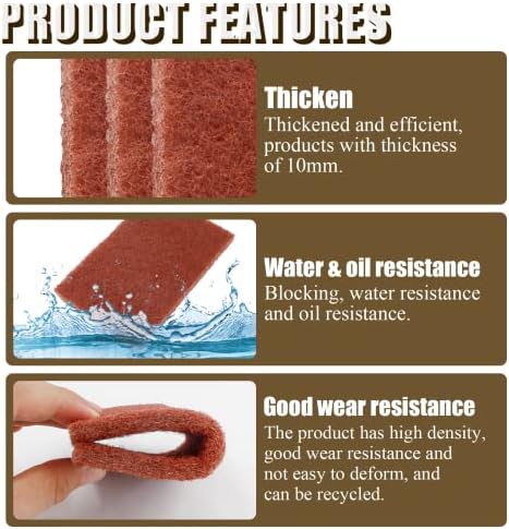12pcs Red Scouring Pads, Heavy Duty Scour Pads Multipurpose Scour Pad Reusable Scrubbing Pads with Anti Grease Technology for Kitchen Scrubber Sink Dish Cleaning Metal Grills