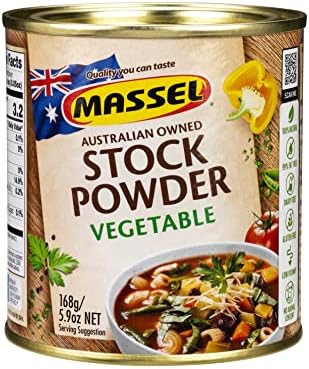Massel Vegetable Style Bouillon Powder | 1 x 6 Cans (35.4 oz) | Plant Based Broth | Low FODMAP, Gluten Free, Dairy Free, Trans Fat Free | Vegan, No Added MSG, All Natural Soup Base & Seasoning