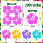 200 Pack Hawaii Laua Paper Napkins Tropical Luncheon Disposable Napkins Hawaii Hibiscus Beverage Napkins for Beach Summer Hawaiian Luau Party Supplies Tableware Decorations