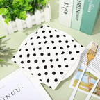 Whaline 100Pcs Black and White Napkins Black Dots Paper Napkin 3ply Polka Dots Disposable Luncheon Napkin Dessert Dinner Hand Napkin for Wedding Baby Shower Birthday Party Decorations, 6.5 x 6.5 Inch
