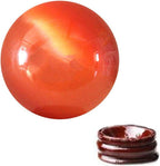 Feng Shui 1.6" Natural Quartz Cat Eye Crystal Healing Ball - Feng Shui Crystal Ball for Wealth and Protect The House(Orange)