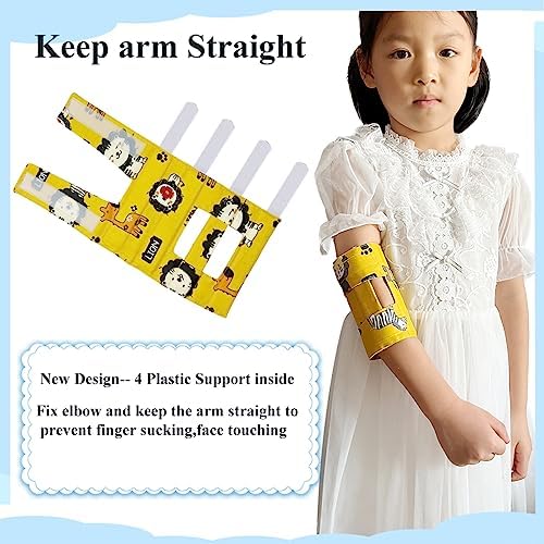 Prevent Scratching Face, Thumb Sucking Habit, Pulling IV Tubes Elbow Immobilizer Splint & Arm Restraint Wrap for Babies Kids-Prevent HAND-TO-FACE habits (Small)