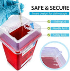 Sharps Containers for Home Use, Needle Disposal, Sharps Disposal, Small Biohazard Containers - 1 Quart