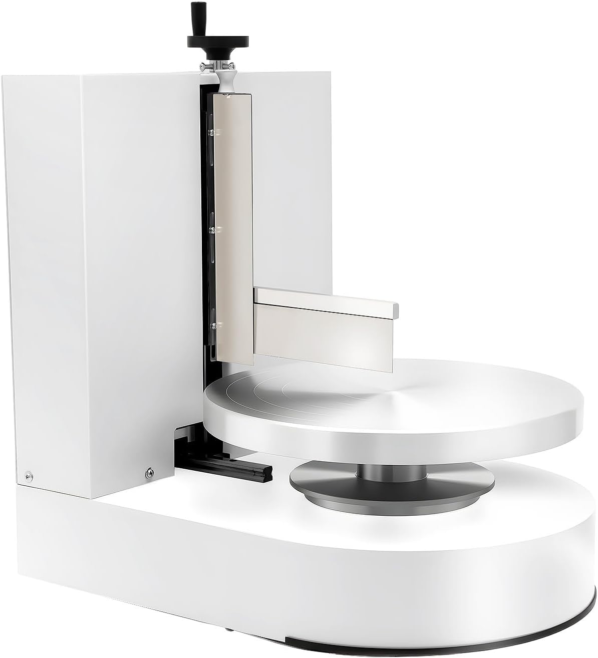 Cake Decorating Coating Machine 13.78 inch Round Cake Cream Spreading Coating Filling Machine Birthday Cake Cream Decoration Spreader Smoothing Machine for 4-12inch Cake, 3SS Spatula, 110-220V