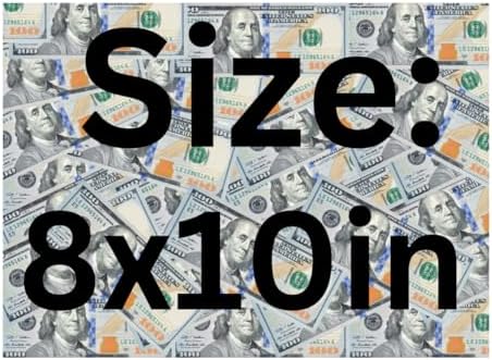 Money Edible print cake wrap topper icing sheet 8x10in, 100 dollars bill topper