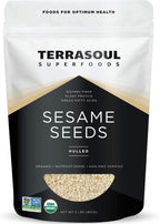 Terrasoul Superfoods Organic Hulled Sesame Seeds, 2 Lbs - Perfect for Tahini | Gluten-free | Raw