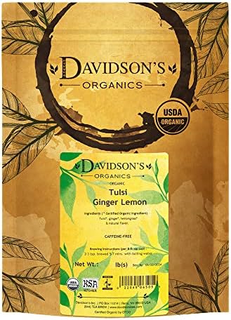 Davidson's Organics, Tulsi Ginger Lemon, Loose Leaf Tea, 16-Ounce Bag