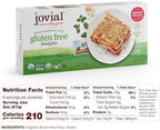 Jovial Gluten Free Lasagna Noodles - Organic Brown Rice Lasagna Pasta, Whole Grain Pasta, Dairy Free, Glyphosate Free, Made in Italy - 9 Oz, 2 Pack