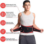 MAXAR Airprene Sports Back Brace W/ Powerful 18 Magnets, Warm & Breathable, Six Spring Metal Stays, Prevent Back Injuries, Support Belt for Lumbosacral, Heavy Lifting & Lower Back Pain, BMS-512 M, Black