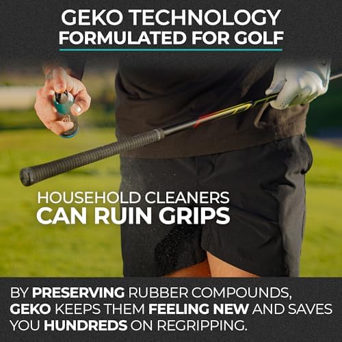 Geko 2-in-1 Grip Restore & Cleaner – #1 Basketball, Golf, Football, Volleyball, and Baseball Grip Spray – Restores Shoe, Grip & Glove Traction, Removes Dirt & Oil, Restores Control & Consistency