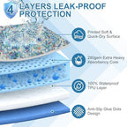 OUTCREATOR® Waterproof Chair Pads for Incontinence 21" x 22" (Pack of 4),Washable Reusable Chair Seat Protector Cover,Non-Slip Absorbent Incontinence Pad for Bed,Car,Wheelchair,Adults,Kids,Pets