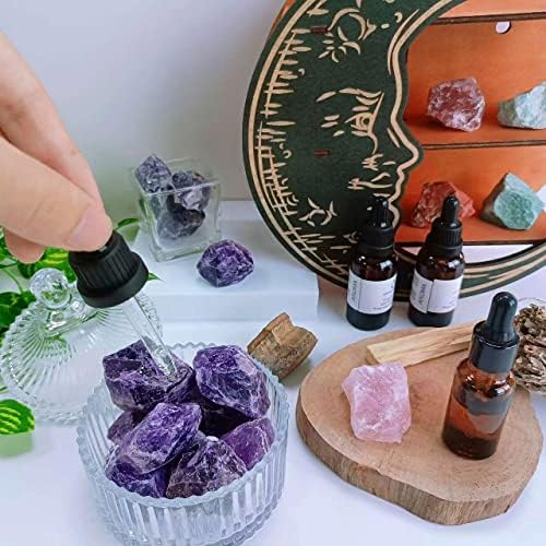 LAIDANLA Amethyst 2" Natural Rough Stones Crystal Large Raw Crystals Bulk Healing Gemstones for Reiki Healing Tumbling Fountain Rocks Wire Wrapping Decoration Cabbing Lapidary 4PCS 0.55lb