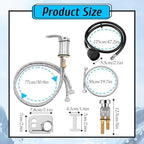 Salon Shampoo Bowl Faucet, Hair Salon Sink Faucets Sprayer Hose Set Professional Vacuum Breaker Outside Faucet Kit with Sprayer Replacement Part for Bathroom Sink Shampoo Bed