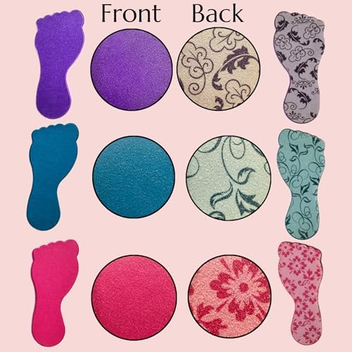 6pc ALAZCO Foot File Callus Remover for Feet Heel Exfoliate Pumice Stone Diabetic Feet Scrubber Dead Skin Remover Salon SPA DIY & Professional Pedicure Tools Washable TSA & Travel Friendly