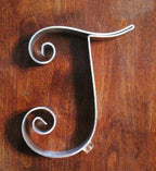 Hortense B. Hewitt Wedding Accessories Metal Scroll Cake Top, Letter T, 5-Inch Tall