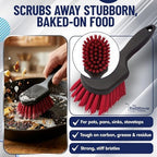 8 Inch Pot & Dish Kitchen Scrub Brush for Heavy-Duty Cleaning – Stiff Bristle Scrubber for Sink, Cast Iron, and Grill Grates - Kitchen Dish Scrubber Brush - 90048 by FryOilSaver Co.