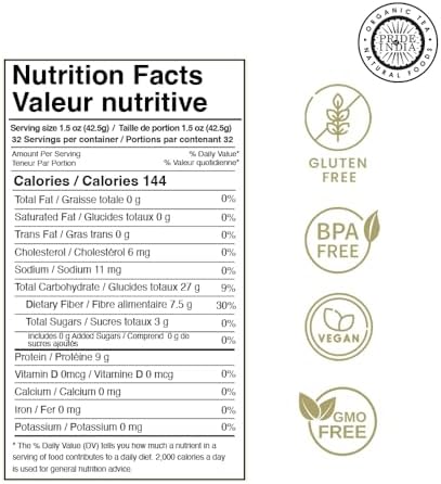 Pride Of India - Indian Split Yellow Pigeon Peas - Protein & Fiber Rich Toor (Arahar) Dal, 3.0 Pound Jar