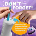 GuruNanda Kids Water Dental Flosser - 4 Flossing Modes, 4 Nozzles, 2-Min Smart Timer, Ages 6+, Monster Frens Theme, Portable Oral Care for Kids