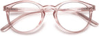 KOOSUFA Blue Light Blocking Reading Glasses Round Women Men Spring Hinge Lightweight Computer Reader Eyeglasses Eyewear
