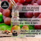 Naturevibe Botanicals Grapeseed Oil 32oz | 100% Pure Cold-Pressed & Lightweight Carrier Oil | Non-Greasy Natural Moisturizer for Skin, Hair, Face, Nails & Massage | Hexane-Free, Fresh & Versatile
