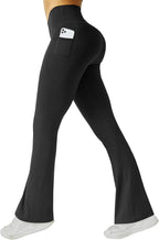 FireSwan Women's Flare Yoga Pants with Pockets High Waist Flared Leggings Bootcut Gym Workout Pants Tummy Control