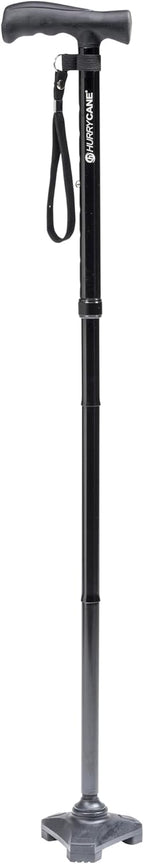 HurryCane Freedom Edition Foldable Walking Cane with T Handle