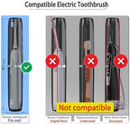 Long electric toothbrush travel case, Ventilated & Portable Travel Holder，Universal Fit for Most Electric Toothbrushes (Black)
