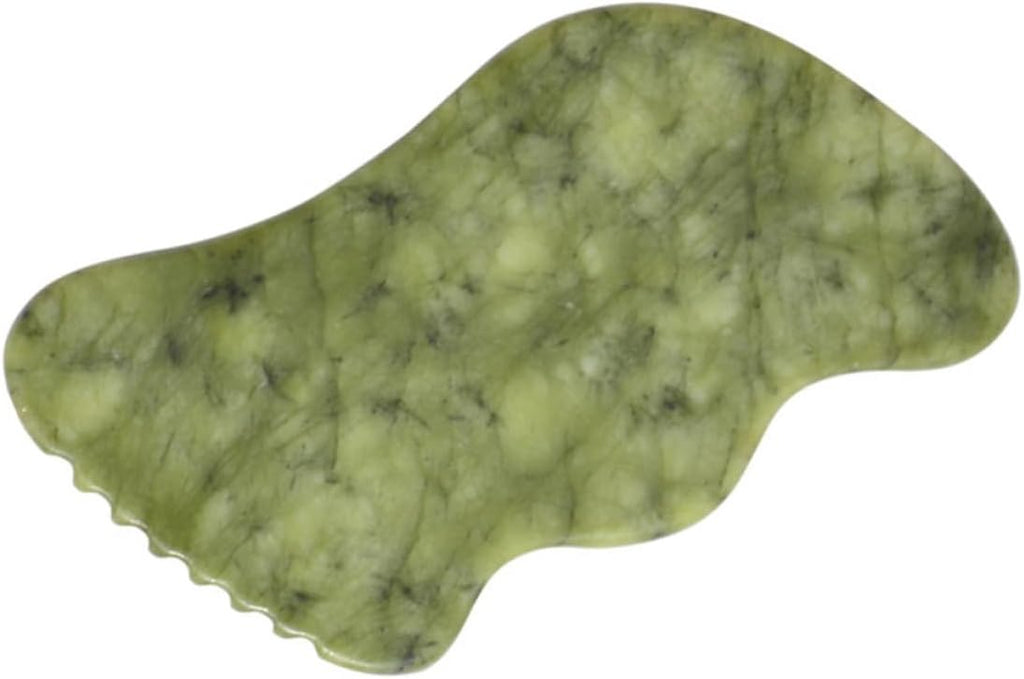 KOMBIUDA 1pc Jade Stone Scraping Massage Board for Men and Women Natural Gua Tool for Muscle Relief Facial Circulation and Relaxation and Easy to Carry for Daily Use