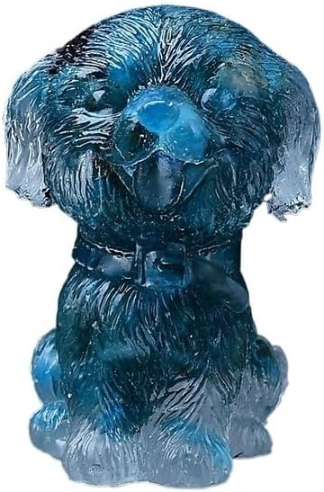 HUFFA Natural Crystal Gravel Glue Dropping Puppy Ornaments for Home and Office Decor(Phosphate)