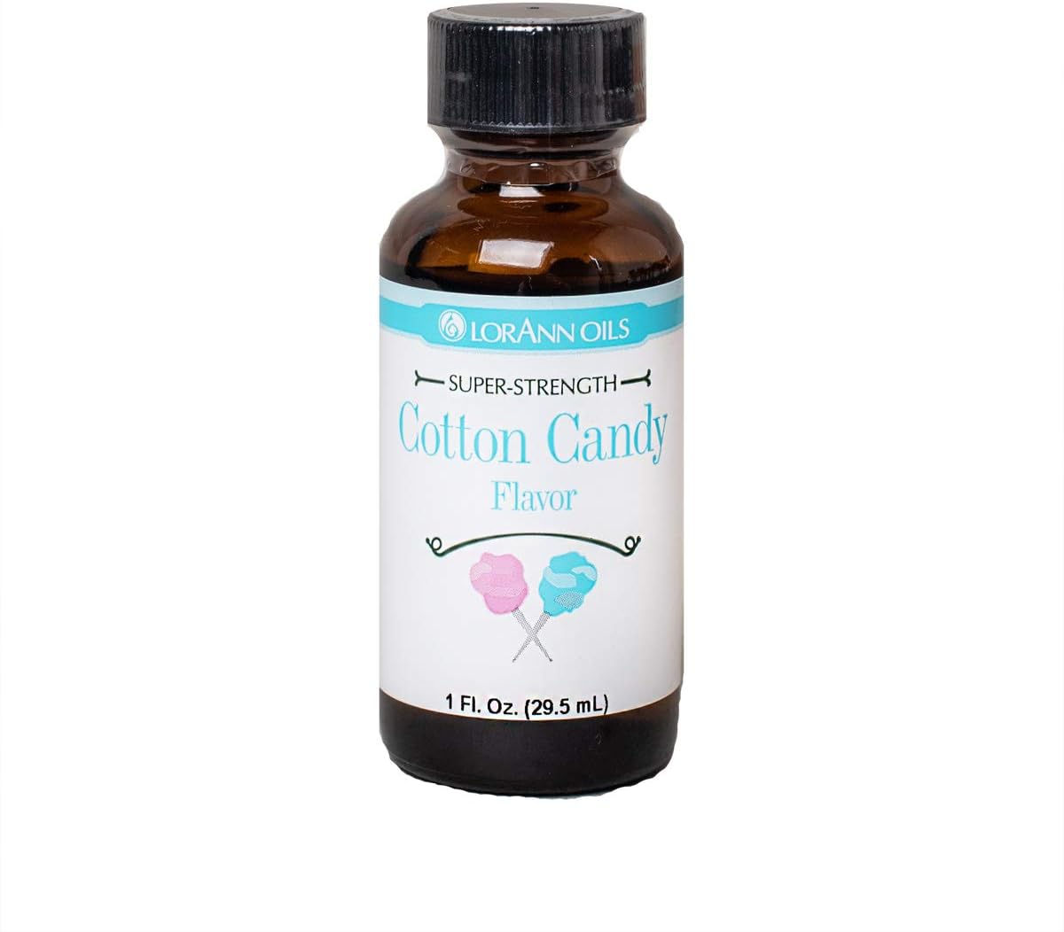 LorAnn Oils Super Strength Flavoring - Used For Candy Making, Flavoring Extracts, Baking, Hard Candy, and Flavor Oils - Bold, Natural Flavors 4X Stronger Than Extracts - Cotton Candy, 1 fl oz