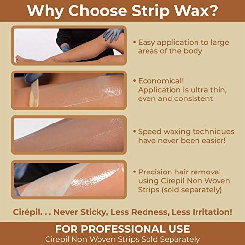 Cirepil - Ease - 400g / 14.11 oz Soft Wax Tin - Creamy Rosin-Free Strip Wax for Sensitive Skin - Non-Sticky & Easy Application - Professional Body Hair Removal