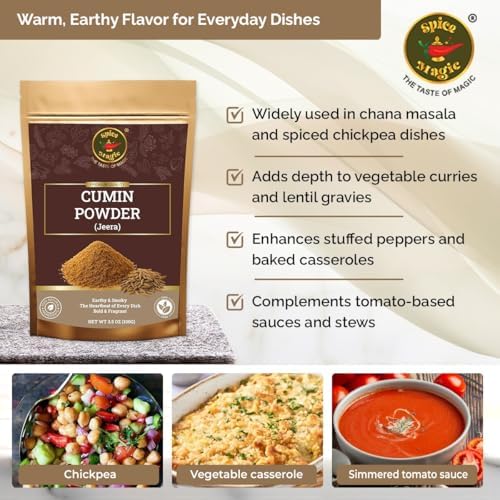 Spice Magic Cumin Powder (Ground Jeera) – 3.5 oz (100 g) | Aromatic Indian Cumin | Gluten-Free & Non-GMO