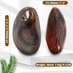 Sardonyx Palm Stone-2 Pcs Sardonyx Banded Agate Stone Pocket Energy Stone, Smooth Healing Crystal Worry Stone