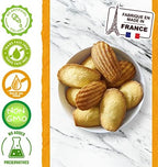 St Michel Traditional Madeleines French Sponge Cakes Made In France, Pack of 2 (250g each) Non-GMO. Total of 20 Individually Wrapped All Butter Traditional Madeleines Sponge Cakes