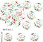 Ercadio 40Pcs Edible Circle Happy Easter Day Cupcake Drink Toppers Round Floral Easter Cupcake Picks for Easter Baby Shower Spring Birthday Party Cake Decorations Supplies