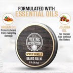 Viking Revolution - Ultimate Beard Kit Spiced Vanilla - Beard Grooming Kit for Men with Beard Brush, Beard Comb, Beard Balm, Beard Oil, Beard and Moustache Scissors - Husband Gifts for Men
